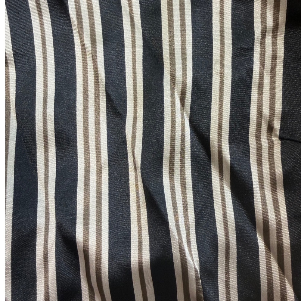 Zara Basic Striped Satin Stretch Button Down Shirt Womens S Black White Office - Picture 10 of 10